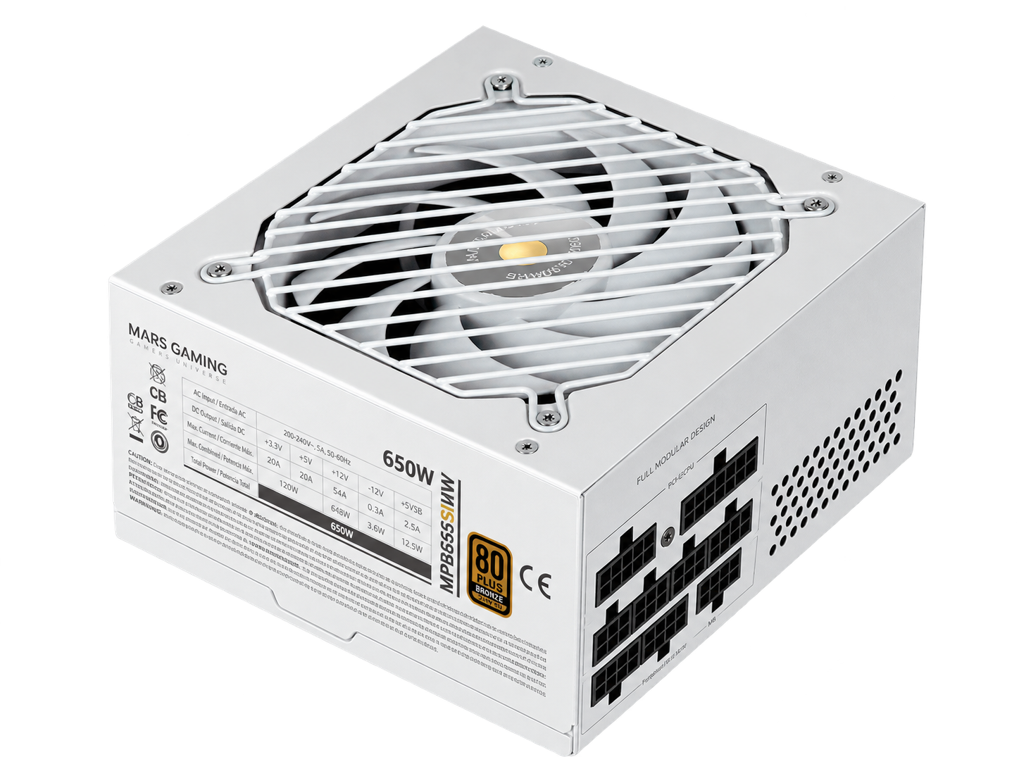 650W Mars Gaming MPB650PSI White [80+ Bronze]